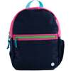 Hook & Loop Sport Kids Backpack, Navy And Magenta - Backpacks - 1 - thumbnail