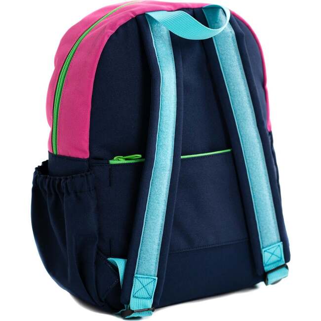 Hook & Loop Sport Kids Backpack, Navy And Magenta - Backpacks - 5