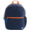 Hook & Loop Sport Kids Backpack, Navy And Citrus - Backpacks - 1 - thumbnail