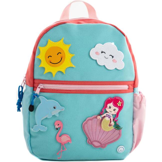 Hook & Loop Sport Kids Backpack, Coral And Splash - Backpacks - 3
