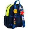 Hook & Loop Sport Kids Backpack, Royal Blue And Neon - Backpacks - 4