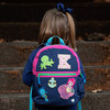 Hook & Loop Sport Kids Backpack, Navy And Magenta - Backpacks - 5