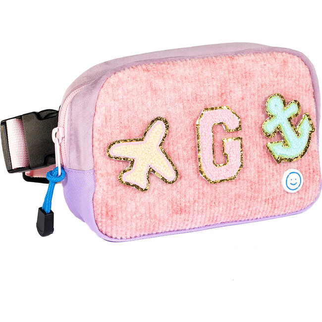 Hook & Loop Lux Belt Bag, Pink And Lavender