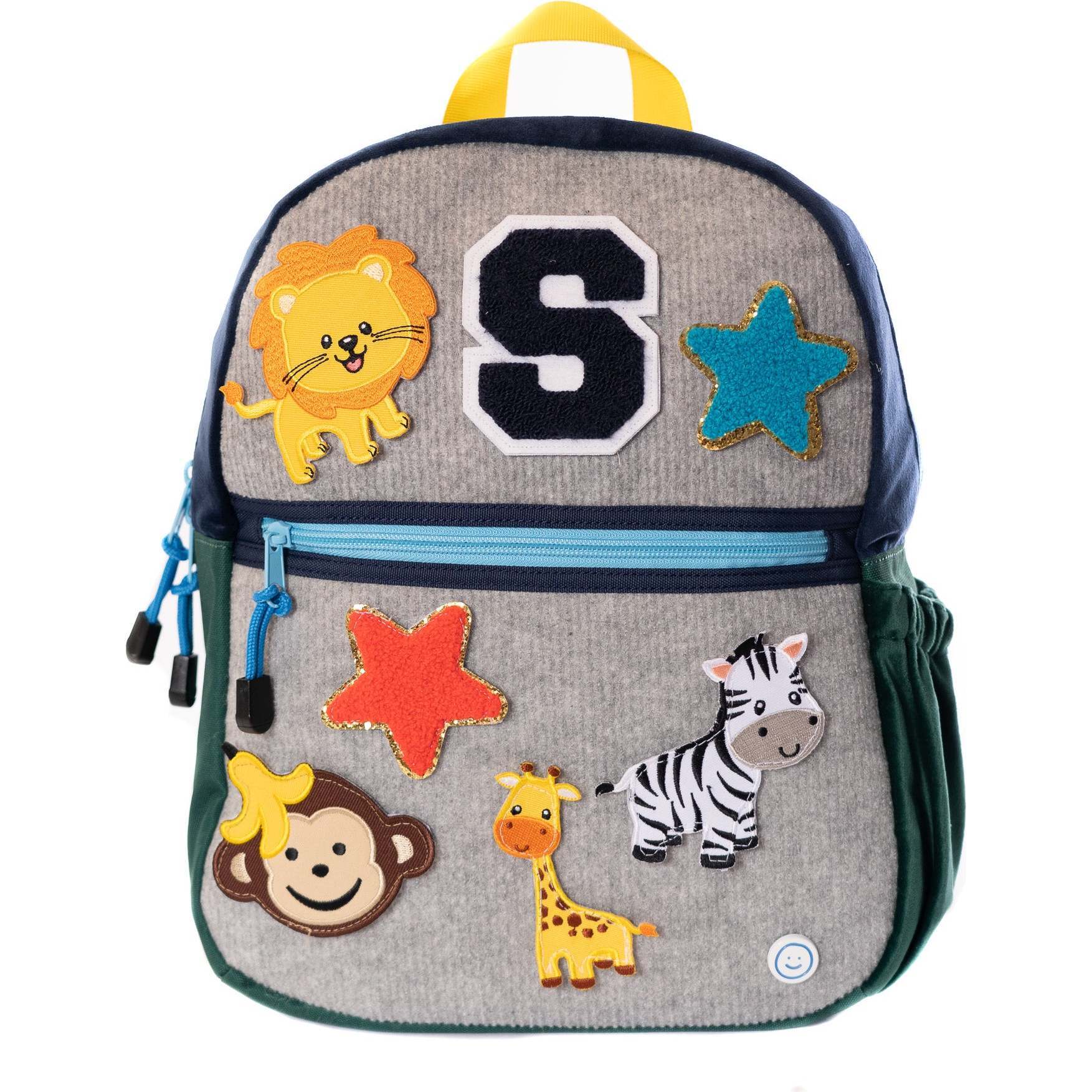 Hook & Loop Lux Kids Backpack, Navy And Hunter - Becco Bags