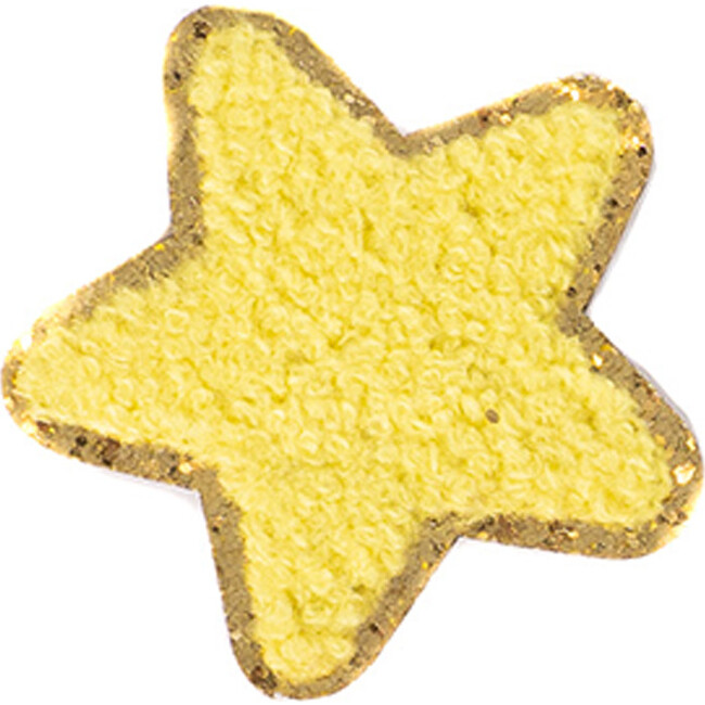 Chenille Star Patches, Yellow (Set Of 2)