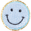 Chenille Smiley Face Patches, Sky Blue (Set Of 2) - Other Accessories - 1 - thumbnail