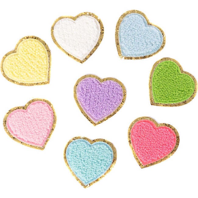 Chenille Sparkle Hearts, Aqua (Set Of 2) - Other Accessories - 2