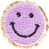 Chenille Smiley Face Patches, Lavender (Set Of 2) - Other Accessories - 1 - thumbnail