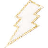 Chenille Lightning Bolt Patches, White (Set Of 2) - Other Accessories - 1 - thumbnail