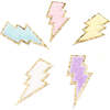 Chenille Lightning Bolt Patches, Pink (Set Of 2) - Other Accessories - 2