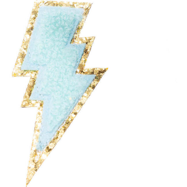 Chenille Lightning Bolt Patches, Blue (Set Of 2)