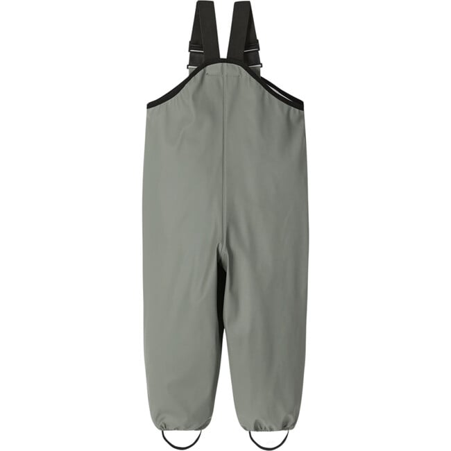 Lammikko Shoulder Strap Rain Pants, Greyish Green - Pants - 2