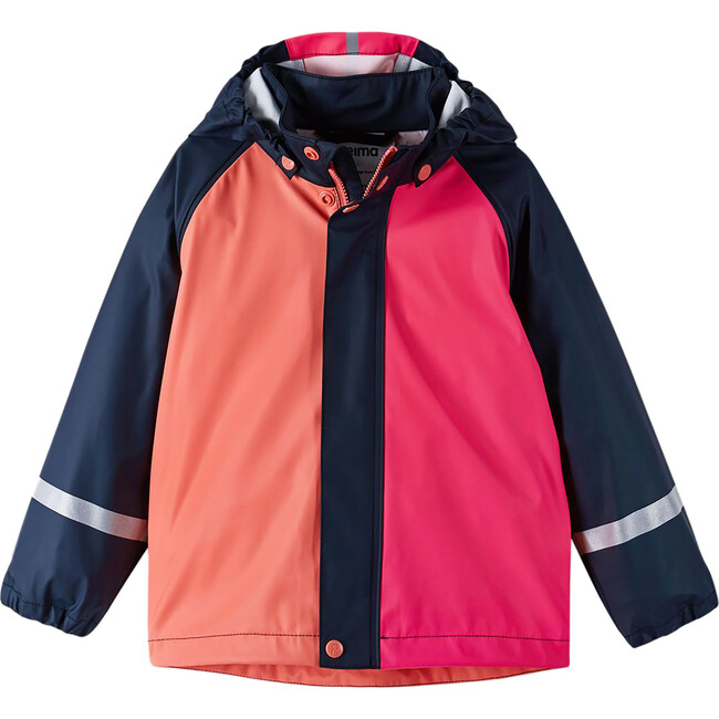 Vesi Detachable Hood Zipper Raincoat, Misty Red