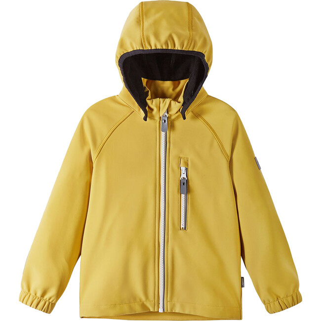 Vantti Detachable Hood Zipper Softshell Jacket, Orange Juice - Jackets - 3