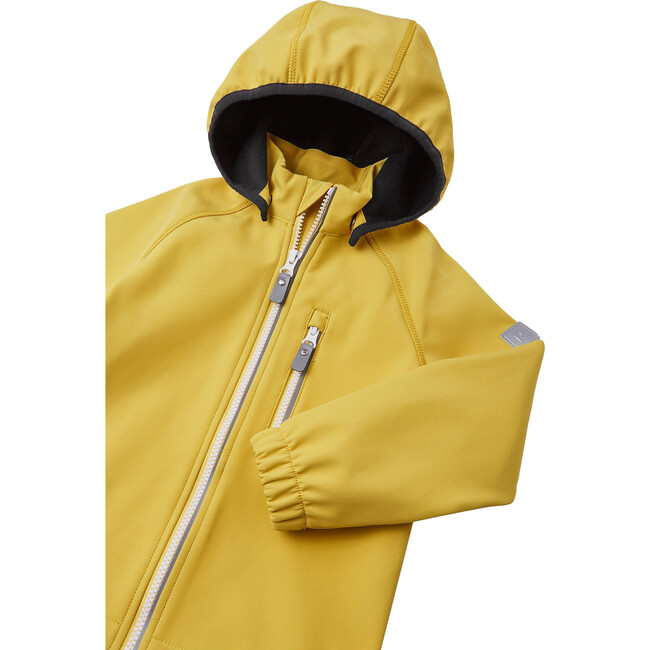 Vantti Detachable Hood Zipper Softshell Jacket, Orange Juice - Jackets - 4