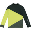 UV Protector High Neck Long Sleeve Swim Top, Key Lime - One Pieces - 1 - thumbnail