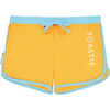 UV Protector Contrast Piped Drawstring Swim Bottoms, Ice Cream Sundae - Swim Trunks - 1 - thumbnail