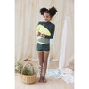 UV Protector Contrast Piped Drawstring Swim Bottoms, Key Lime - Swim Trunks - 2