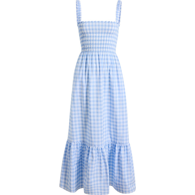 The Women's Anjuli Nap Dress, Blue Jacquard Check