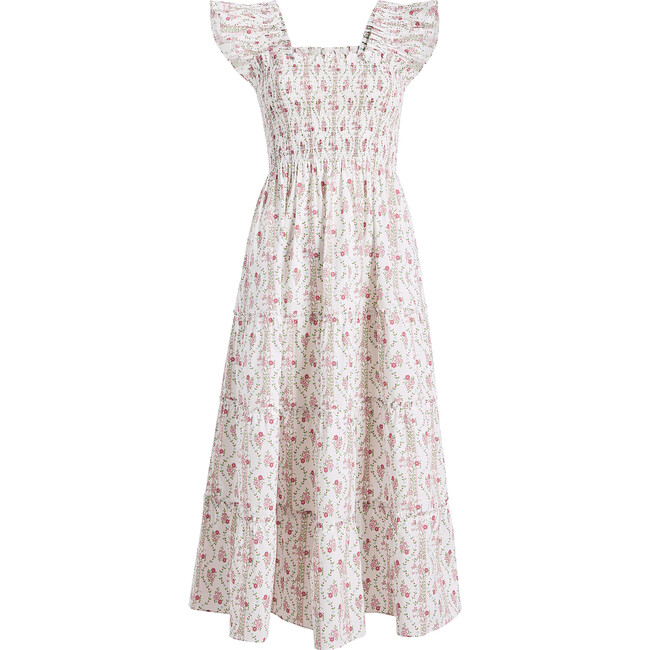 The Women's Ellie Nap Dress, Pink Vine Stripe Cotton