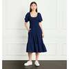 The Women's Louisa Nap Dress, Navy Crepe - Dresses - 2