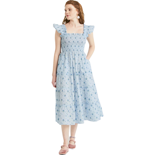 The Women's Ellie Nap Dress, Blue Ditsy - Dresses - 2