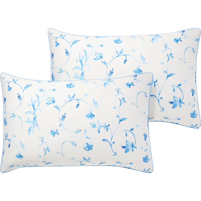 Pillowcase Set, Blue Botanical