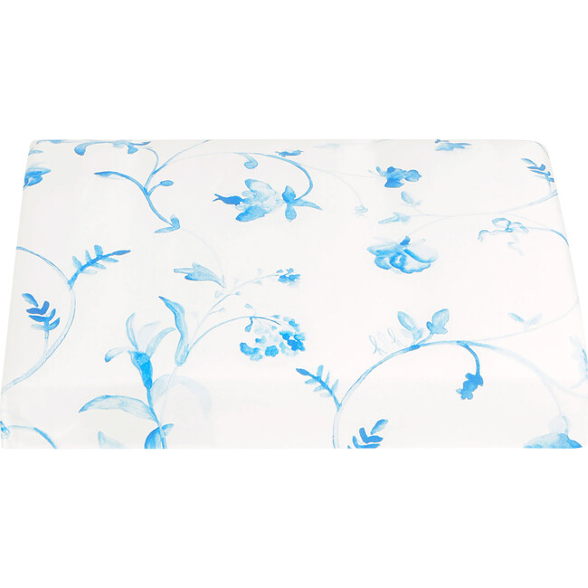 Fitted Sheet, Blue Botanical