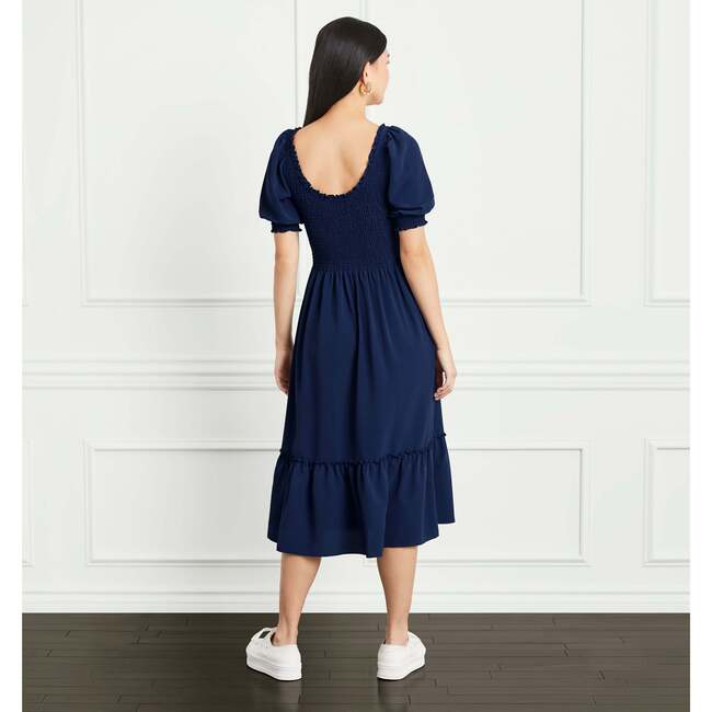 The Women's Louisa Nap Dress, Navy Crepe - Dresses - 3