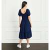 The Women's Louisa Nap Dress, Navy Crepe - Dresses - 3