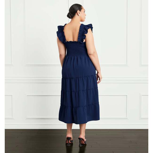 The Women's Ellie Nap Dress, Navy Crepe - Dresses - 3