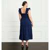 The Women's Ellie Nap Dress, Navy Crepe - Dresses - 3