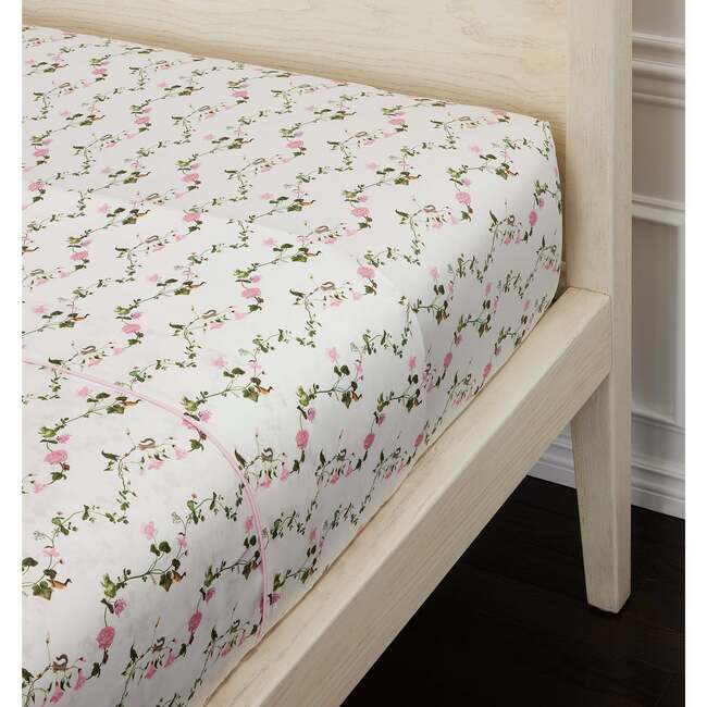 Fitted Sheet, Pink Pond Floral - Sheets - 2