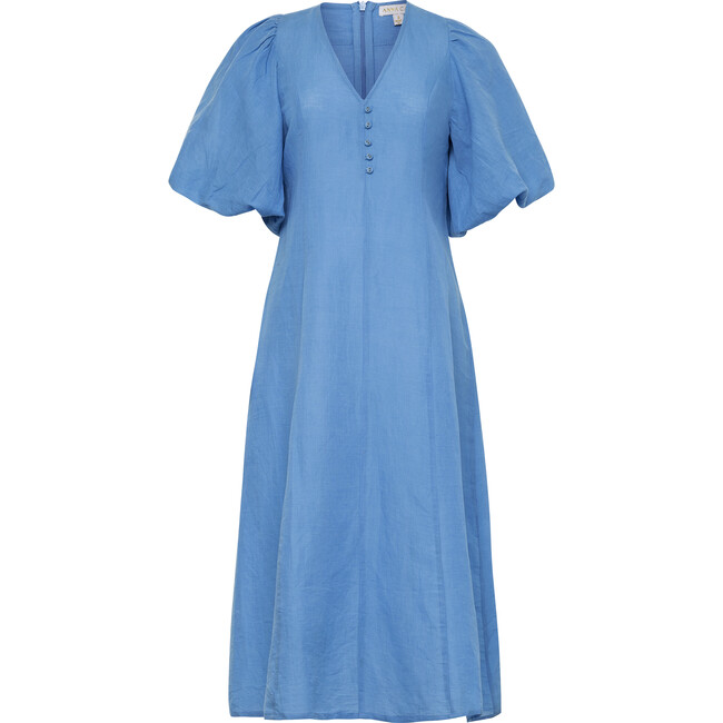 Lexie Linen Midi Dress, Bahama Blue