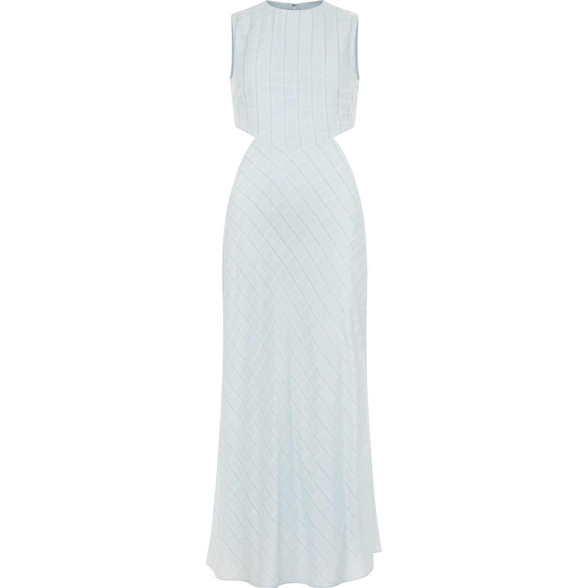 Gigi Maxi Dress, Soft Blue Plaid - Dresses - 1