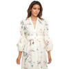 Octavia Linen Midi Dress, Ivory Floral - Dresses - 2