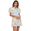Kendal Linen Dress, Peach and Blue Floral - Dresses - 3