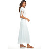 Angelina Maxi Dress, Soft Blue Plaid - Dresses - 3