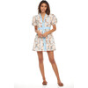 Kendal Linen Dress, Peach and Blue Floral - Dresses - 4