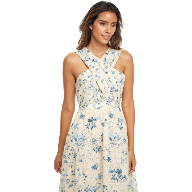 Collette Maxi Dress, Royal Blue Garden - Dresses - 3