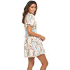 Kendal Linen Dress, Peach and Blue Floral - Dresses - 5