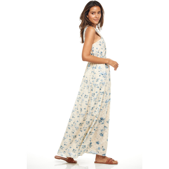 Collette Maxi Dress, Royal Blue Garden - Dresses - 4
