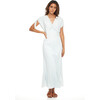 Angelina Maxi Dress, Soft Blue Plaid - Dresses - 5