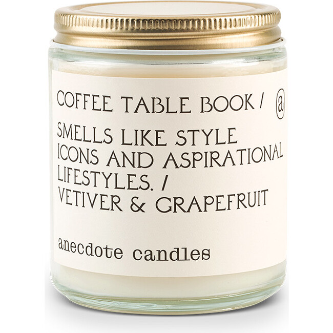 Coffee Table Book Glass Jar Candle