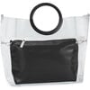 Extrovert Tote Black Handle W/Black Patent Leather Pouch, Black - Bags - 1 - thumbnail