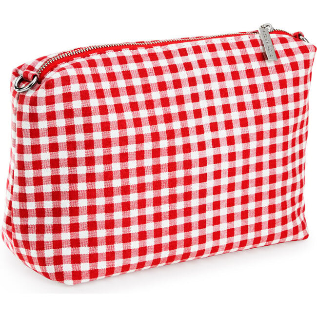 Red Gingham Pouch, Red and White - Bags - 2