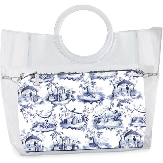Extrovert Tote Clear Handle W/Toile