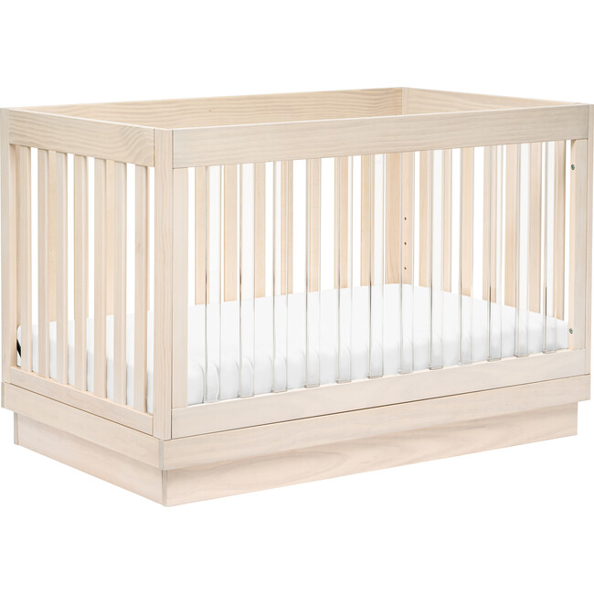 Harlow Acrylic 3In1 Convertible Crib With Toddler Bed Conversion Kit