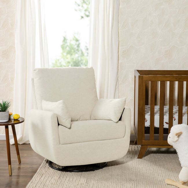 Juno U-Shaped Swivel Glider, Vanilla - Nursery Chairs - 2