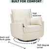 Juno U-Shaped Swivel Glider, Vanilla - Nursery Chairs - 5